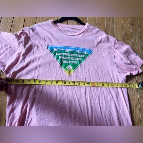 columbia pfg t shirt Women’s Xl Bubblegum Pink Large Logo - Picture 7 of 8